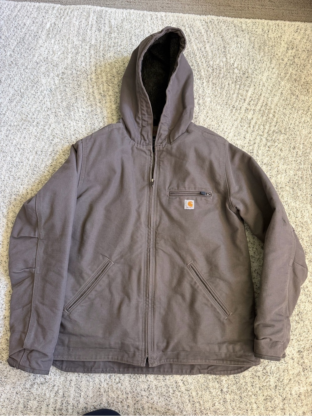Carhartt Women's Hooded Work Jacket in Gray